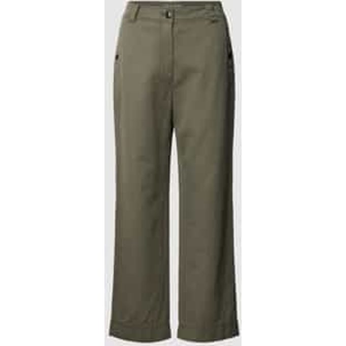 Wide fit broek met knoopsluiting