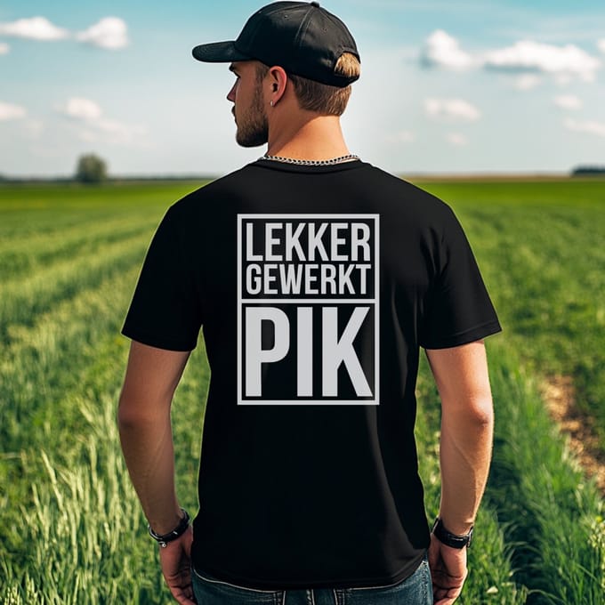 AGRIFANS® Lekker Gewerkt Pik - Heren T-shirt - S