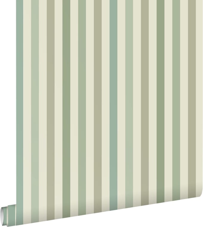 ESTAhome behang strepen groen - 50 x 900 cm - 131603