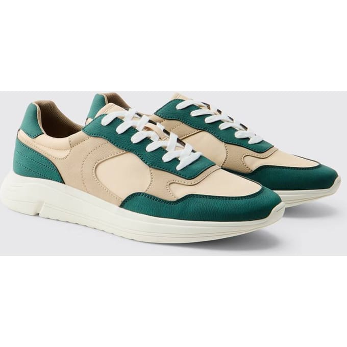 Chunky Colour Block Trainer | Forest | Size 41