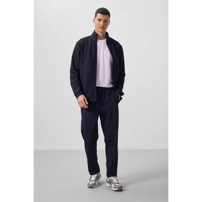 Heren lange mouw rits sweatshirt en broek set