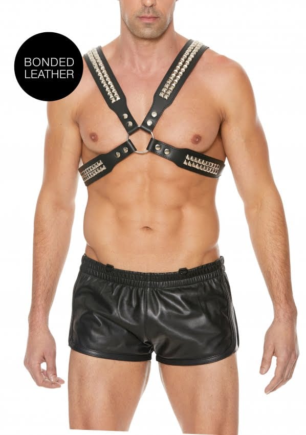 Shots - Ouch! Pyramid Stud Heren Lichaamsharnas black One Size