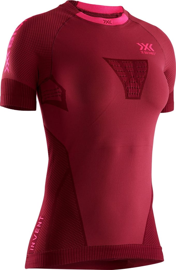 X-Bionic Invent 4.0 Hardloopshirt Korte Mouw Dames Opal Black/Arctic White Maat XL