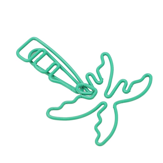 100pcs Coconut Tree Paper Clips Increase Slip Resistance Anti Rust Portable Metallic Paper Clips blue