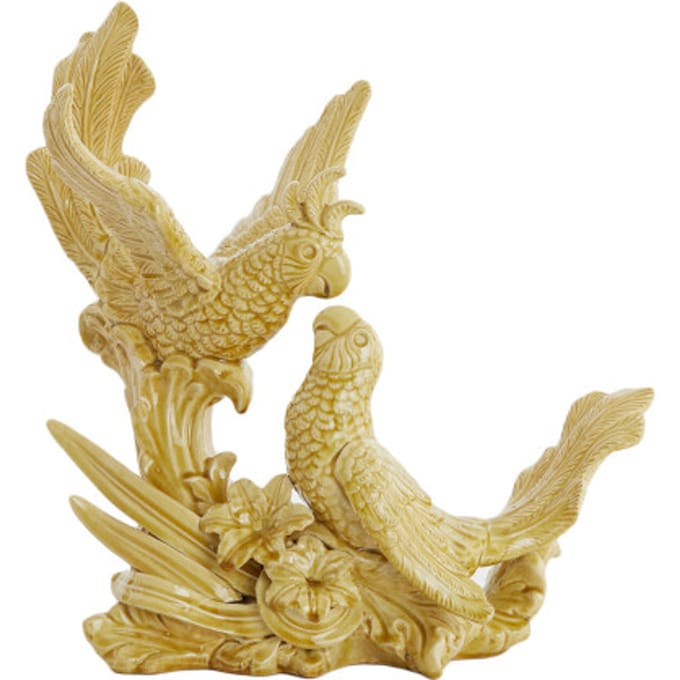 Light & Living - Ornament BIRDS - 43x21x43cm - Geel