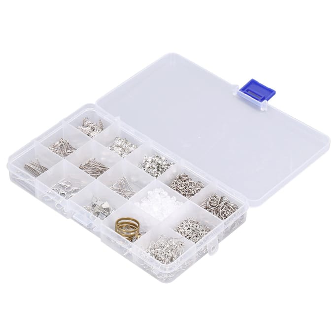 Kit de Fabrication de Bijoux Premium Métal Large Application Kit de Fabrication de Colliers avec Pince à Bec Rond white