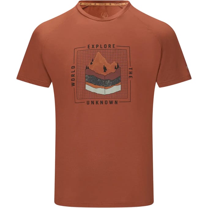 Dare2B Heren Tech II T-shirt met korte mouwen en grafische print