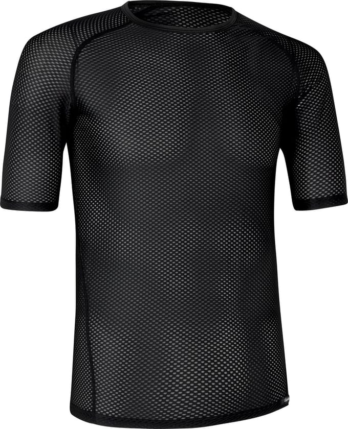 GripGrab - Ultralight Mesh Korte Mouw Base Layer Zomer Fiets Ondershirt Polygiene Zweethemd - Zwart - Heren - Maat S