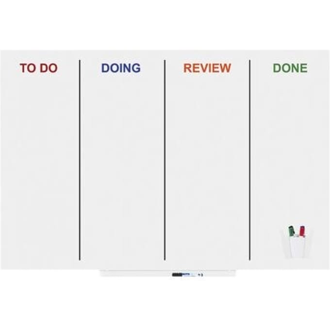 Rocada whiteboard - Skinagile - 100 x 150cm - wit gelakt