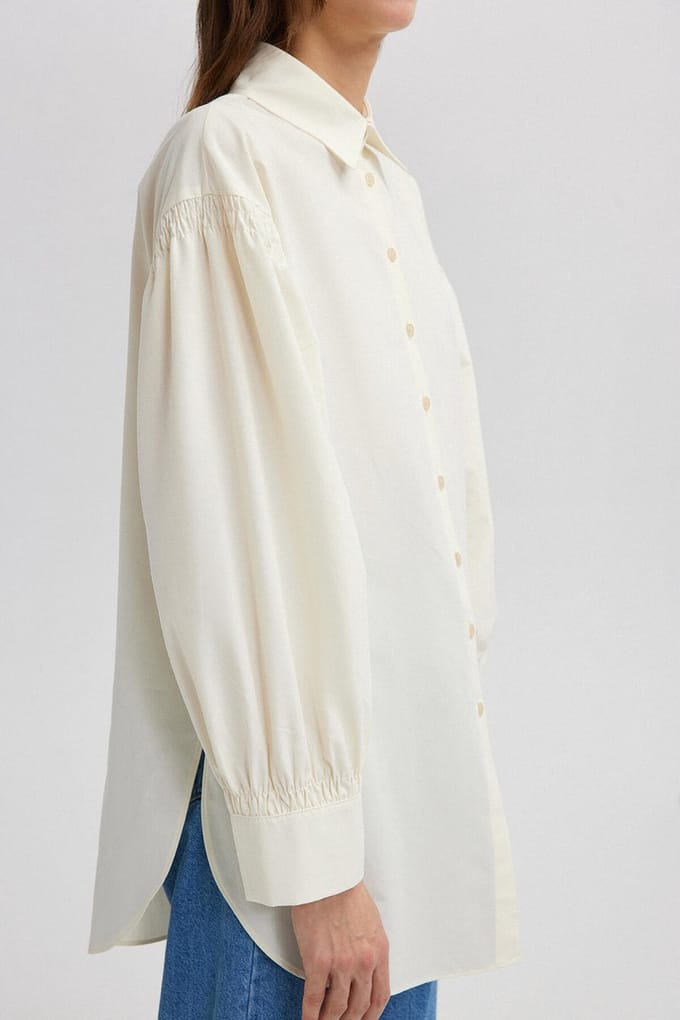 Touché Privé - Overhemd met mouwdetail - Beige - Dames