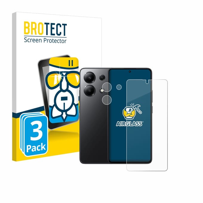 Screenprotector 3 Stuks voor Xiaomi Redmi Note 13 5G (Voor+Camera) Beschermglas transparant