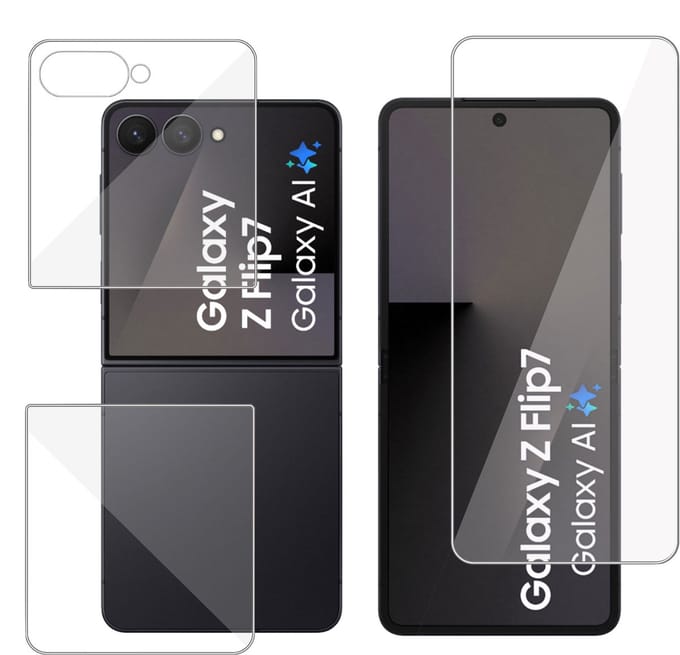 ChiGuard Screenprotector Geschikt voor Samsung Galaxy Z Flip 7 Screenprotector - Beschermglas - Curved - GuardCover