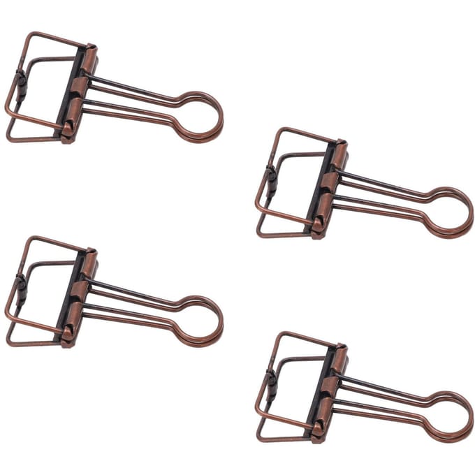 Lot de 50 pinces à reliure creuses en métal de 32 mm, force de serrage élevée, pour bureau et école rouge