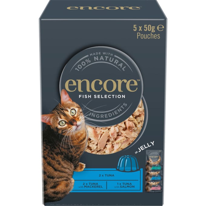 20x50g Vis Selectie Jelly Pouch Mix Encore Kattenvoer