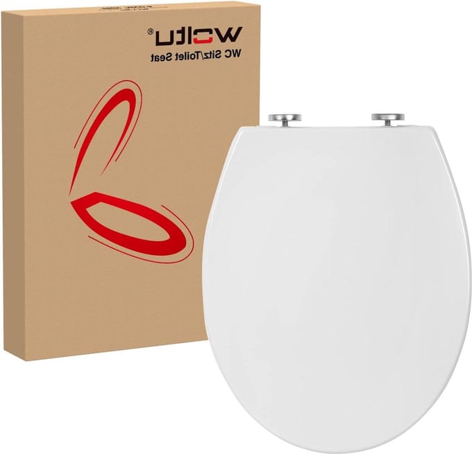 Softclose wc-bril Fast Fix, antibacteriële toiletdeksel - wit