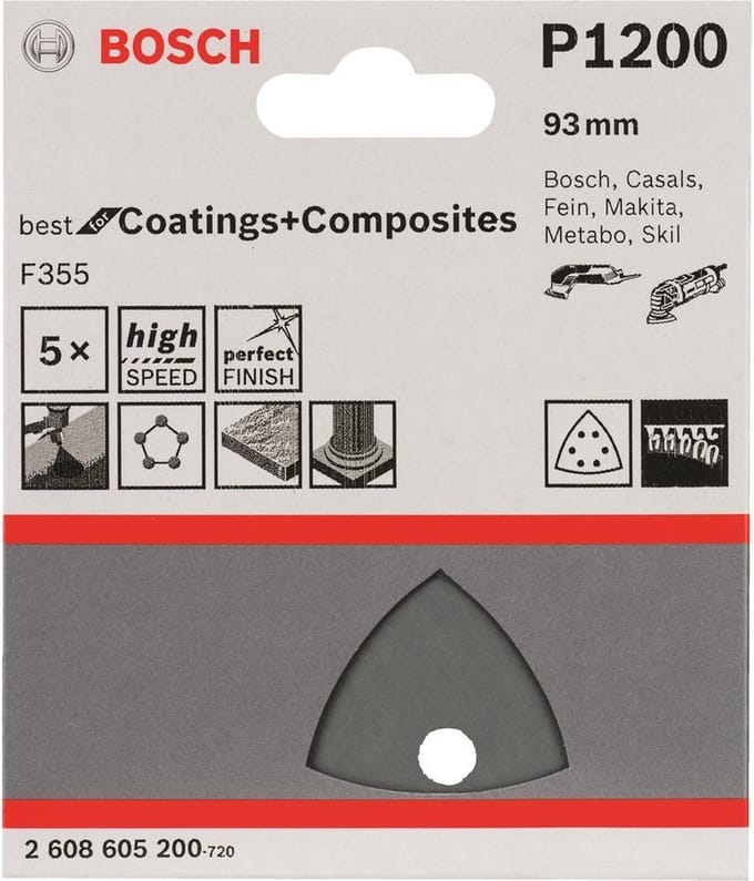 Bosch SLIBEBLAD DELTA BS 93MM K1200 5STK