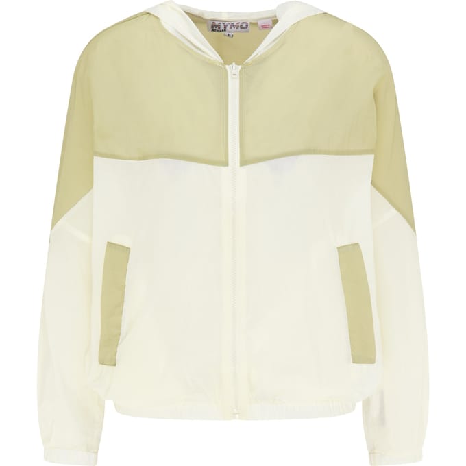 Mymo Windbreaker Dames olijf wol wit