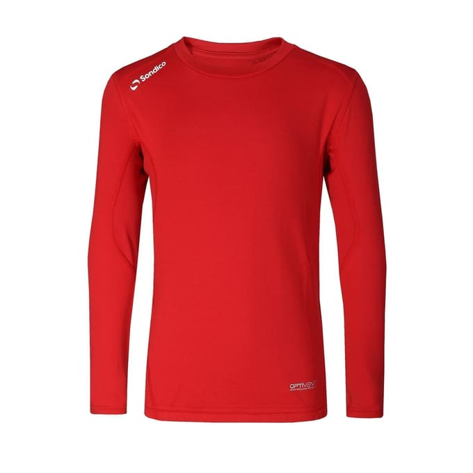 Sondico Kinderen/Kids Core Ademend Lange Mouw Basislaag Top (Rood)