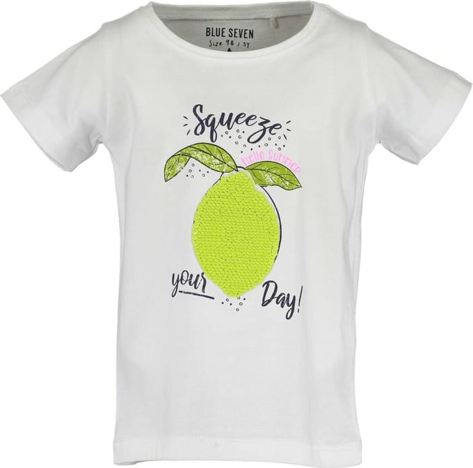 Blue Seven - T Shirt meisjes - Citroen - Maat 98
