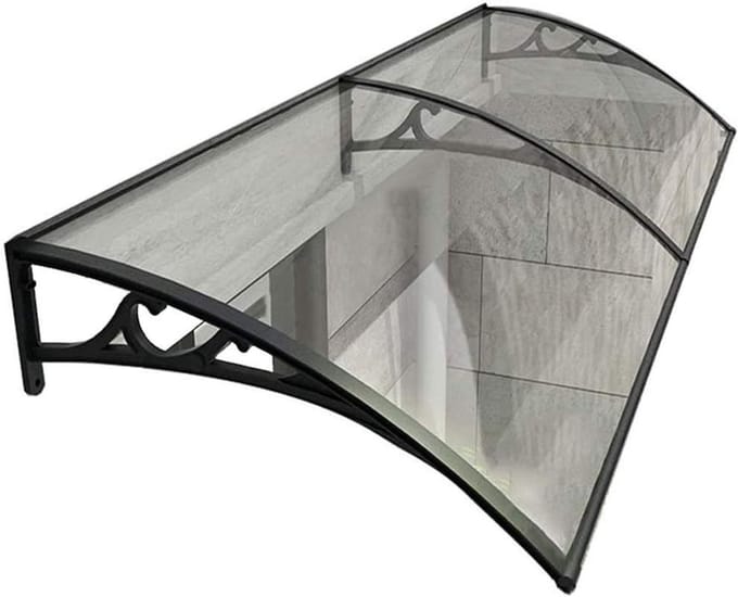 Deurluifel Luifel - Regenopvang - Bescherming Buiten - Polycarbonaat Plaat - 60x120cm - Transparant