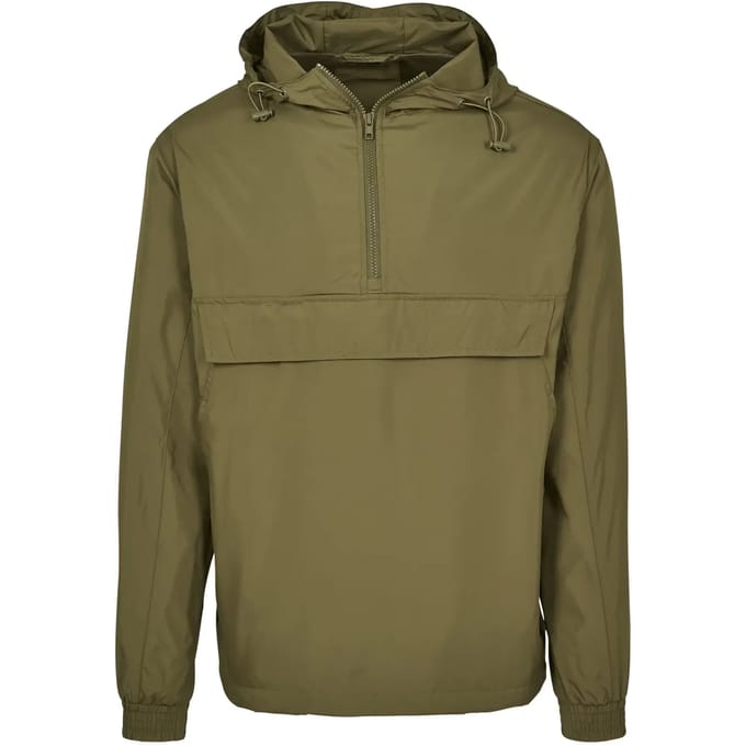 Build your Brand Basic Pull Over Jacket BY096 - OLIVE - 3XL