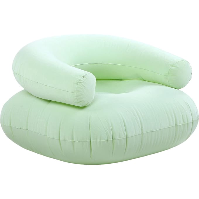 Opblaasbare Lounge Stoel Ligstoel Sofa U-vormige Opblaasbare PVC Velours Draagbare Bank voor Thuis Kantoor Balkon Vloer