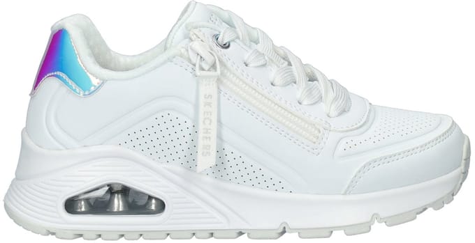 Skechers Uno Gen1 - Zip And Stride Meisjes Sneakers - Wit