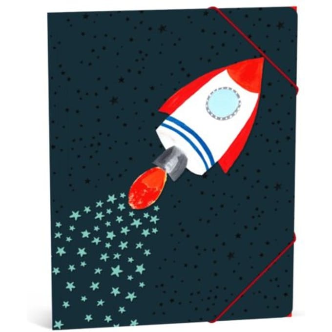 Paper salad - elastomap a4, raket blauw