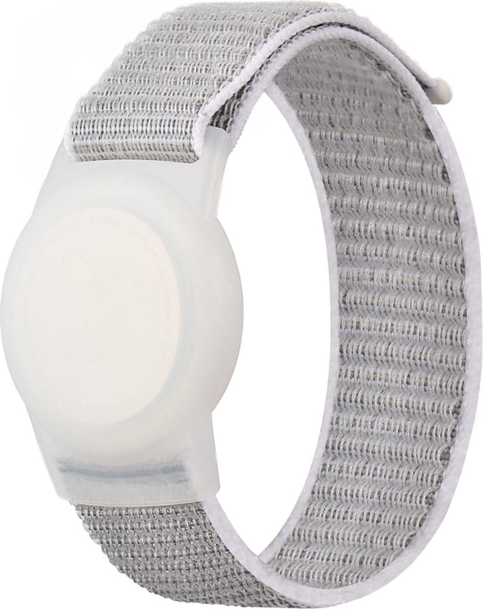 By Qubix - AirTag nylon loop bandje - M/L - Grijs