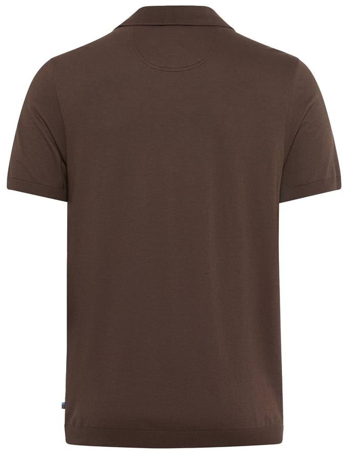 Brax polo bruin normale fit 3 knoopjes