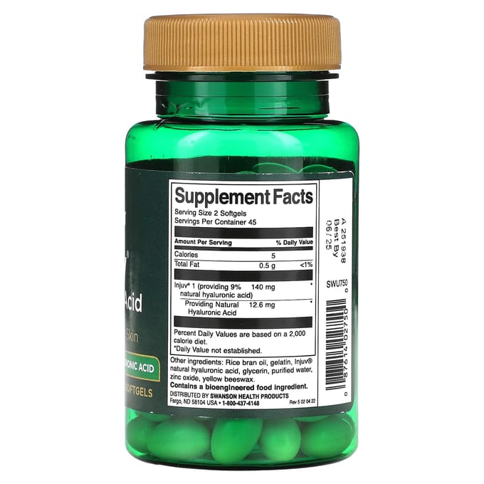 Injuv Hyaluronzuur, 70 mg, 90 Softgels