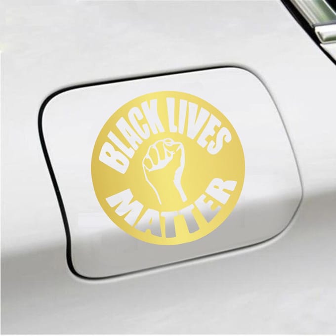 Bumpersticker - Black Lives Matter - 15 X 15 - Goud