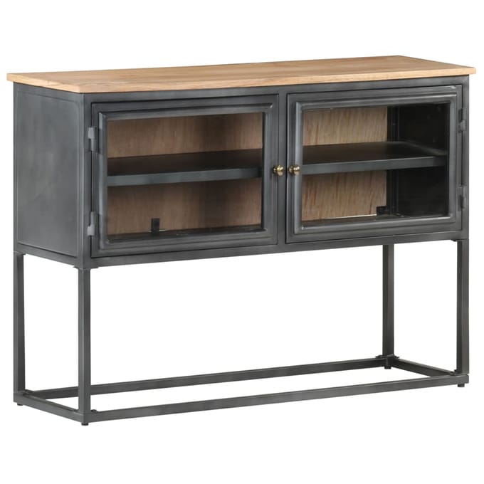 vidaXL - Dressoir - 100x30x70 - cm - massief - acaciahout - grijs