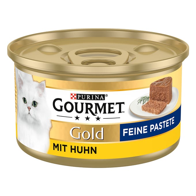 50% korting! 2 x 12 x 85 g of 2 x 24 x 85 g Gourmet Gold natvoer voor katten  - Fijne paté: Kip 24 x 85 g