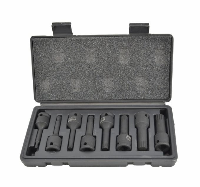 Awtools Spline Set - Slagmoersleutels - 1/2 inch - Staal - 8 delig