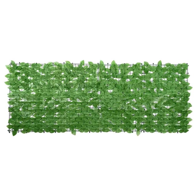 vidaXL - Balkonscherm - met - groene - bladeren - 200x75 - cm