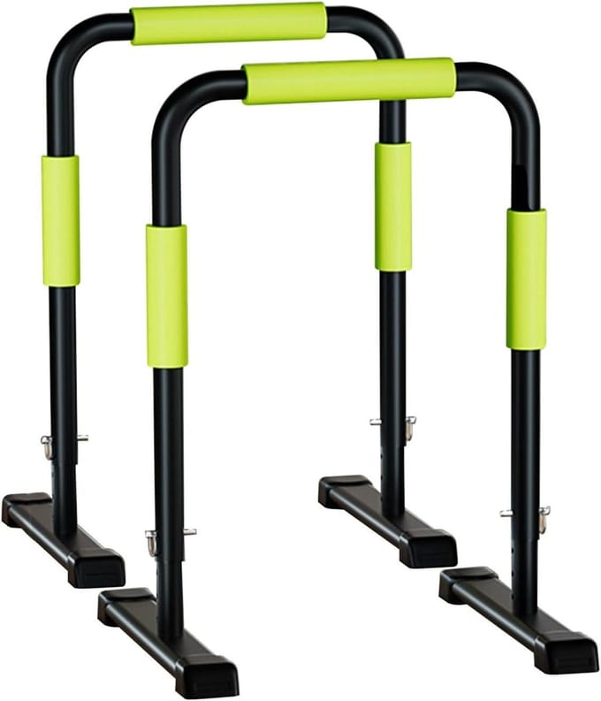 Dip Bars - Parallel Bars - Kracht Training - 8 Hoogte Niveaus - Max 250kg - Zwart