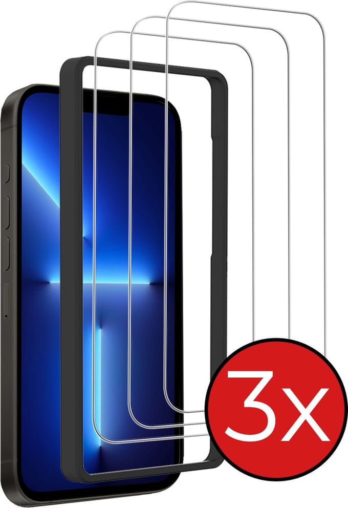 Screenprotector - 3 Stuks - Geschikt voor Apple iPhone 13 Pro Max - Met Installatie Frame - Beschermglas - Gehard Glas - Tempered Glass - Screen Protector