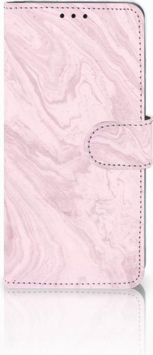 Huawei P30 Pro Bookcase Marble Pink - Origineel Cadeau Vriendin