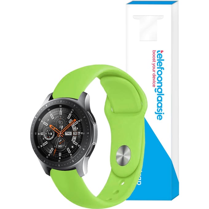 Siliconen smartwatch bandje ? Lichtgroen 20mm - Universeel