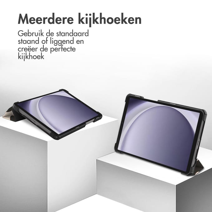 imoshion Tablet Hoes - Geschikt voor Samsung Galaxy Tab A11 / A9 8.7 inch - Design Trifold Bookcase