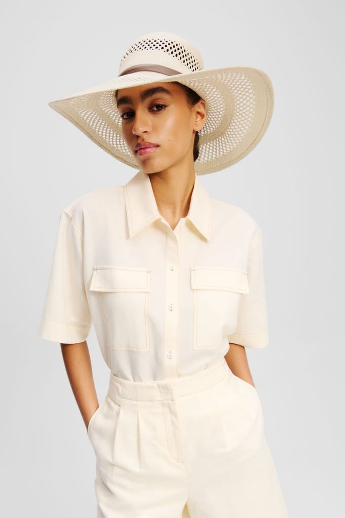 Karl Lagerfeld K/autograph Belt Straw Hat Natural Taglia: M/L | Cappelli Outlet | Donna