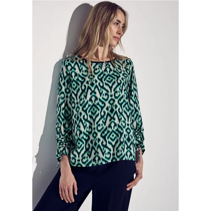 Blouse met gerimpelde mouwen