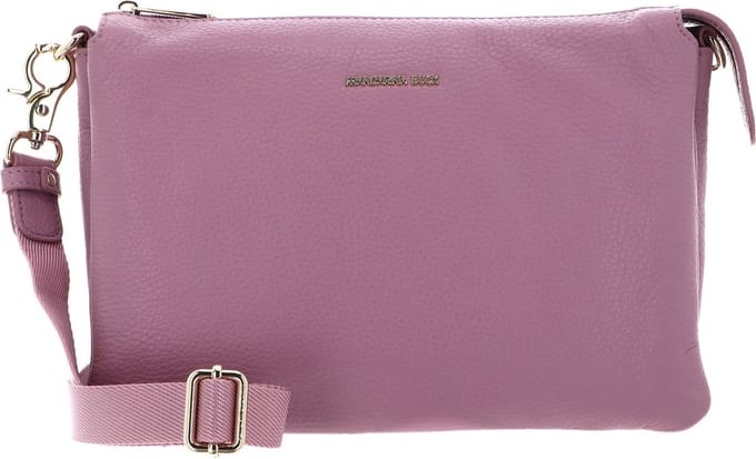MANDARINA DUCK Leren Schoudertas Mellow Leather Crossover Bag Lilac Rose Roze