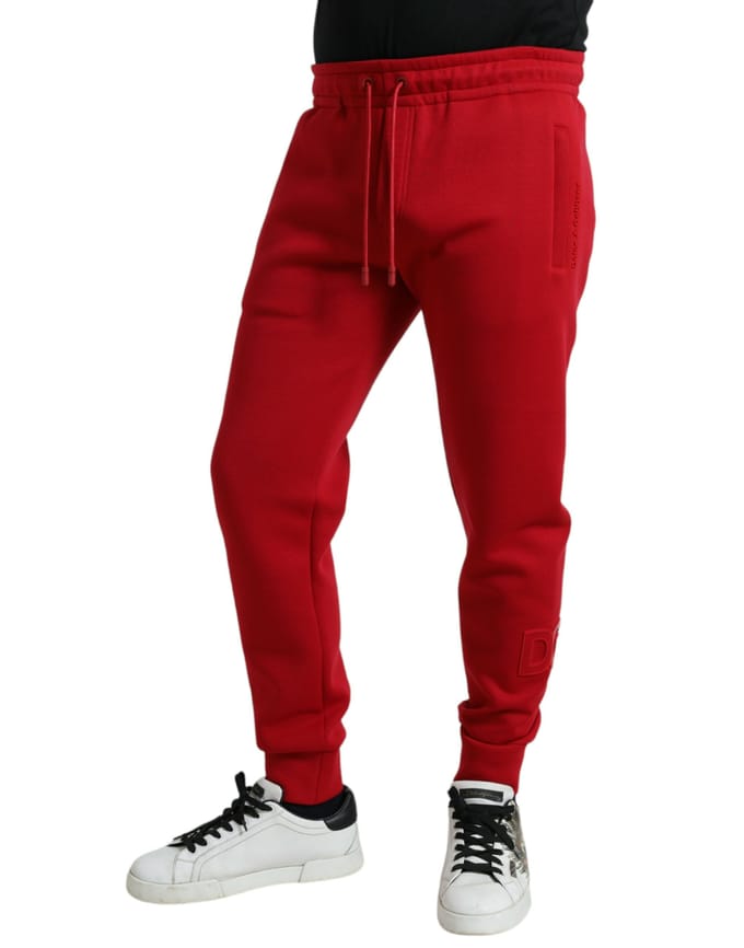Rode Katoenen Joggingbroek Pan75045