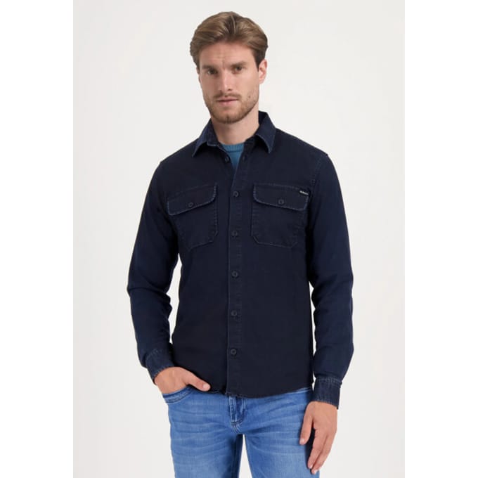 Gabbiano - Heren Overshirt - 335238 - 901 Navy Denim