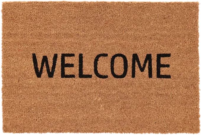 Kokosvezel Deurmat Welcome 60x40cm - Stevig & Decoratief