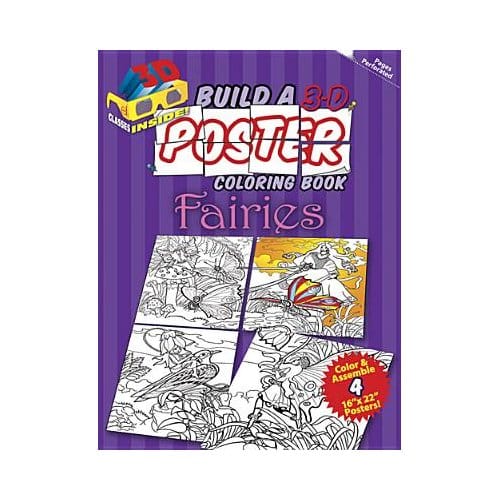 Build A 3-D Poster Coloring Book - Fairies - Jan Sovak