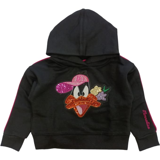 Monnalisa - Zwarte trui 0050 Daffy Strass 19B629 2097
