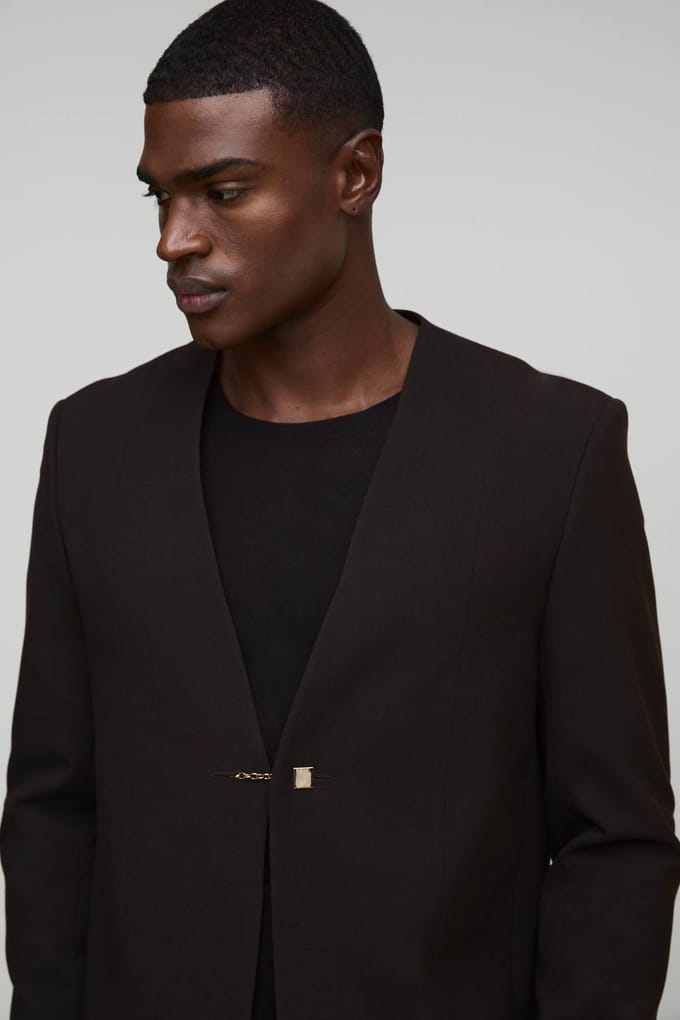 Oversized Boxy Blazer | Chocolate | Size 44